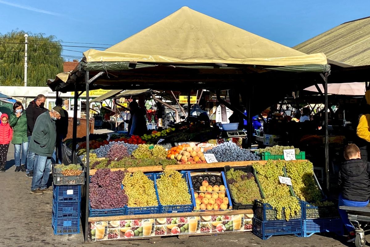 Marktstand in Rumänien.