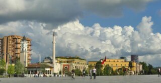 Skanderbeg-Platz in Tirana, Albanien.